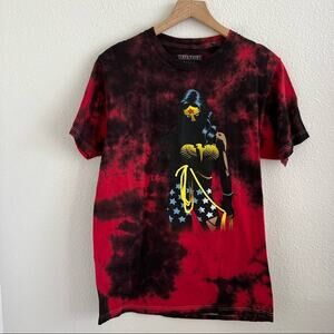 Wonderwoman DC Comics Red Tie Dye Graphic T-Shirt Retro Vibe Medium